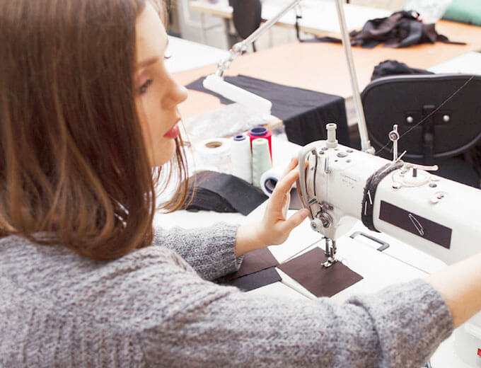 Working-with-a-sewing-machine