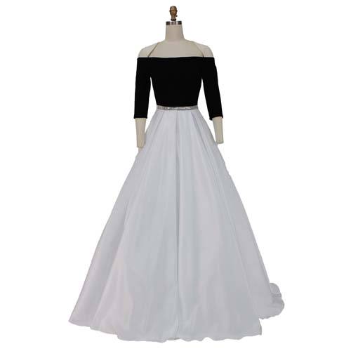 simple black ball gown
